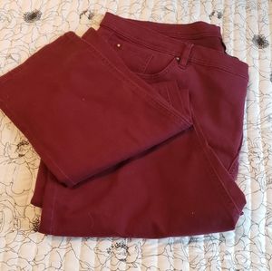 Maroon skinny jeans